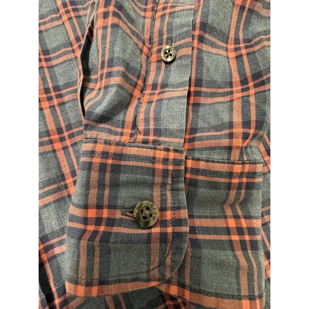J. Crew Shirt Mens Medium Heathered Plaid Long Sleeve‎ Button Down Cotton